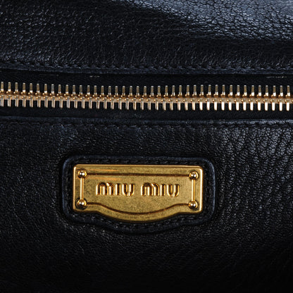 Miu Miu Cervo East-West Flap Satchel Nero Black 6 of 10