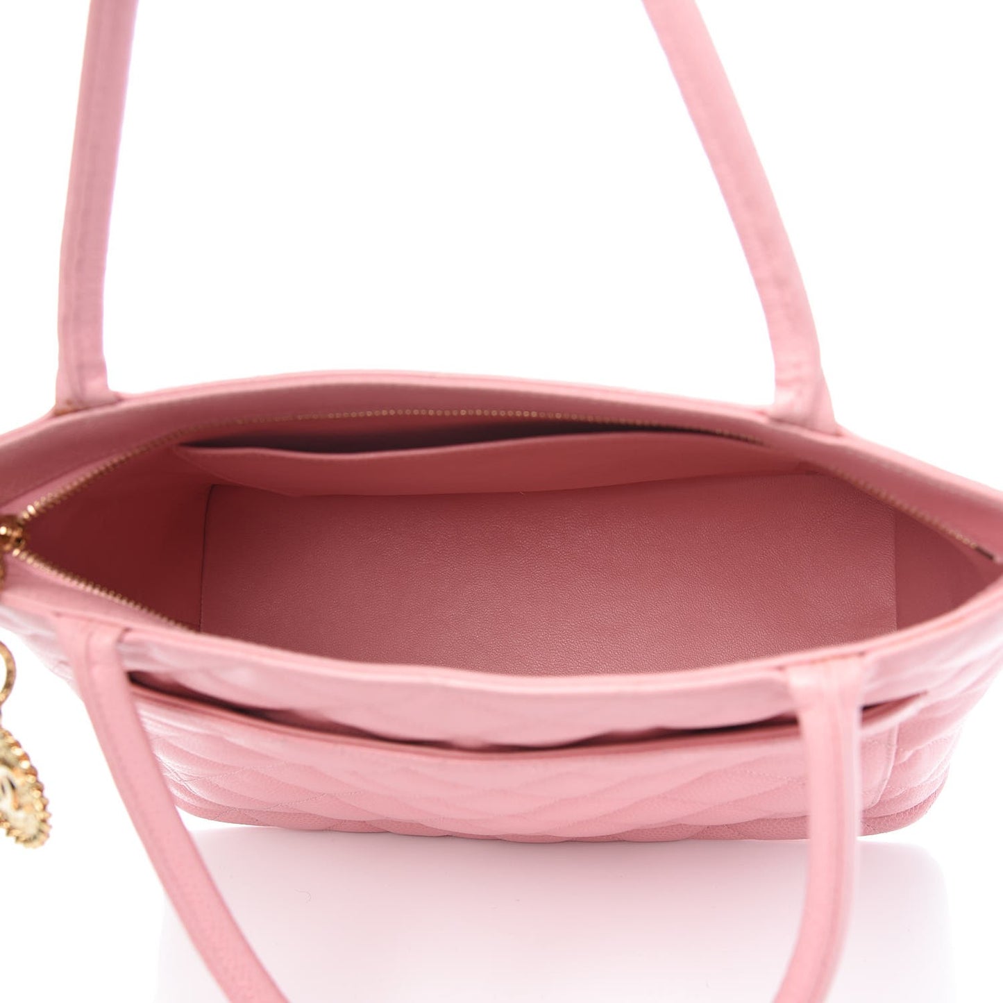 Caviar Quilted Medallion Tote Light Pink