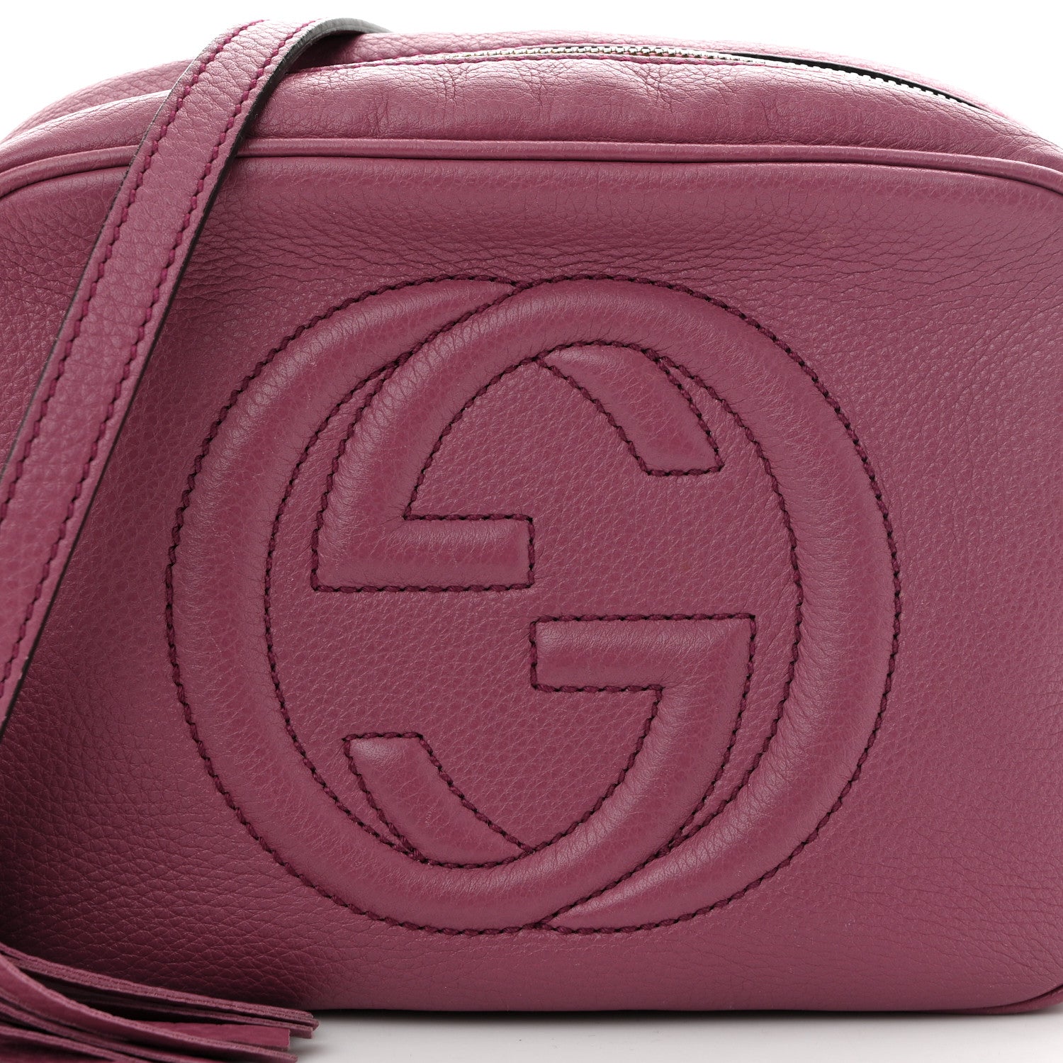 Gucci Pebbled Calfskin Small Soho Disco Bag Peonia Flower 8 of 10