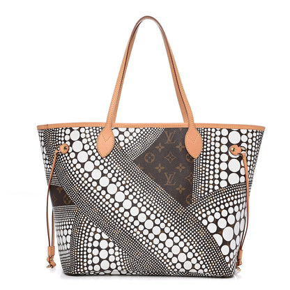 Louis Vuitton Monogram Kusama Waves Neverfull MM White 1 of 14