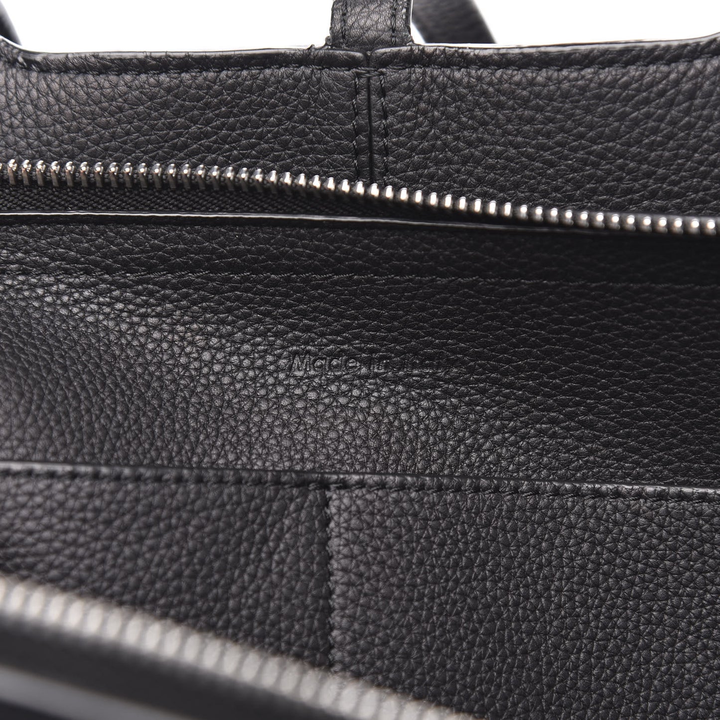 Baby Grained Calfskin Small Tri-Fold Bag Black