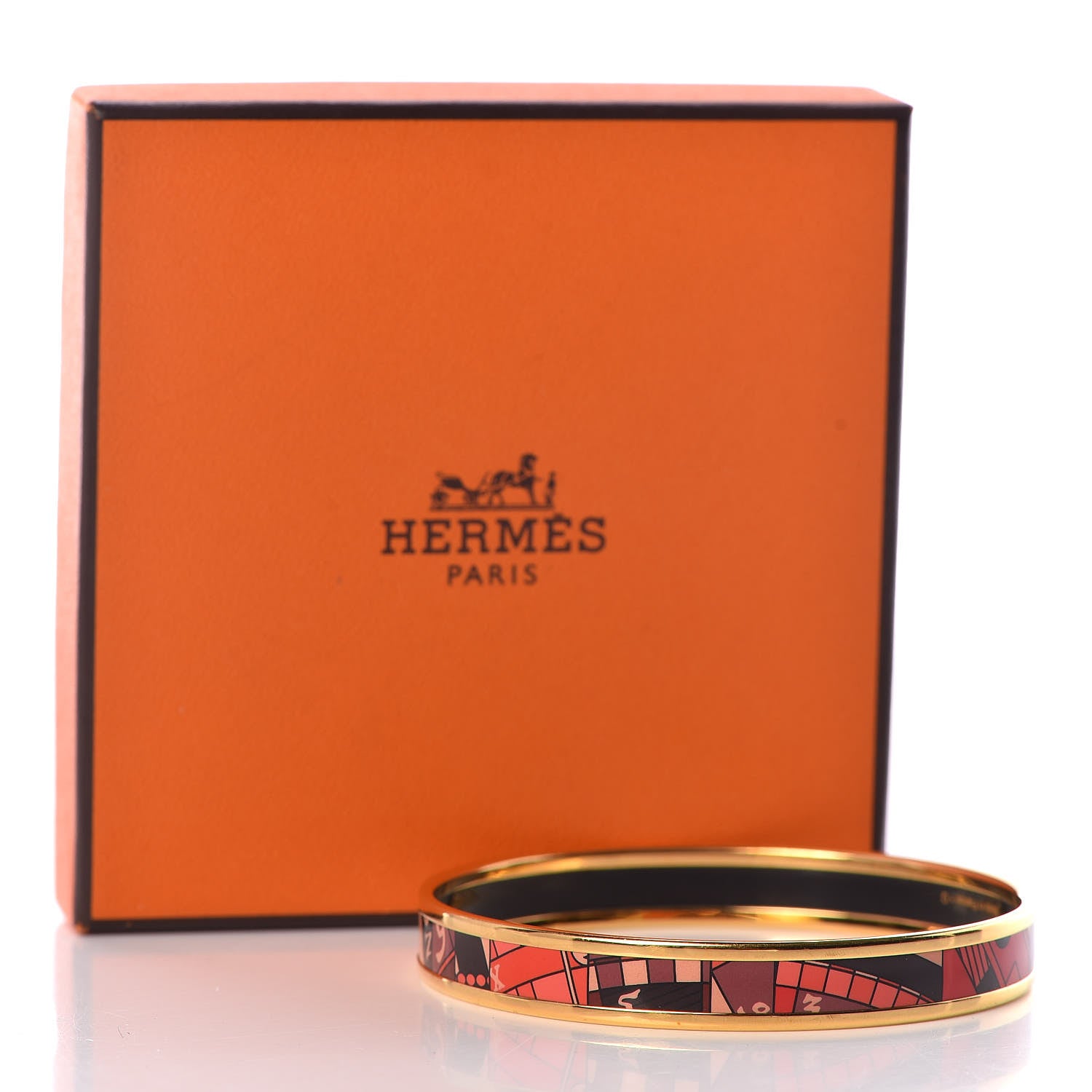 Hermes Enamel Printed Narrow Astrologie Nouvelle Bracelet 65 6 of 6