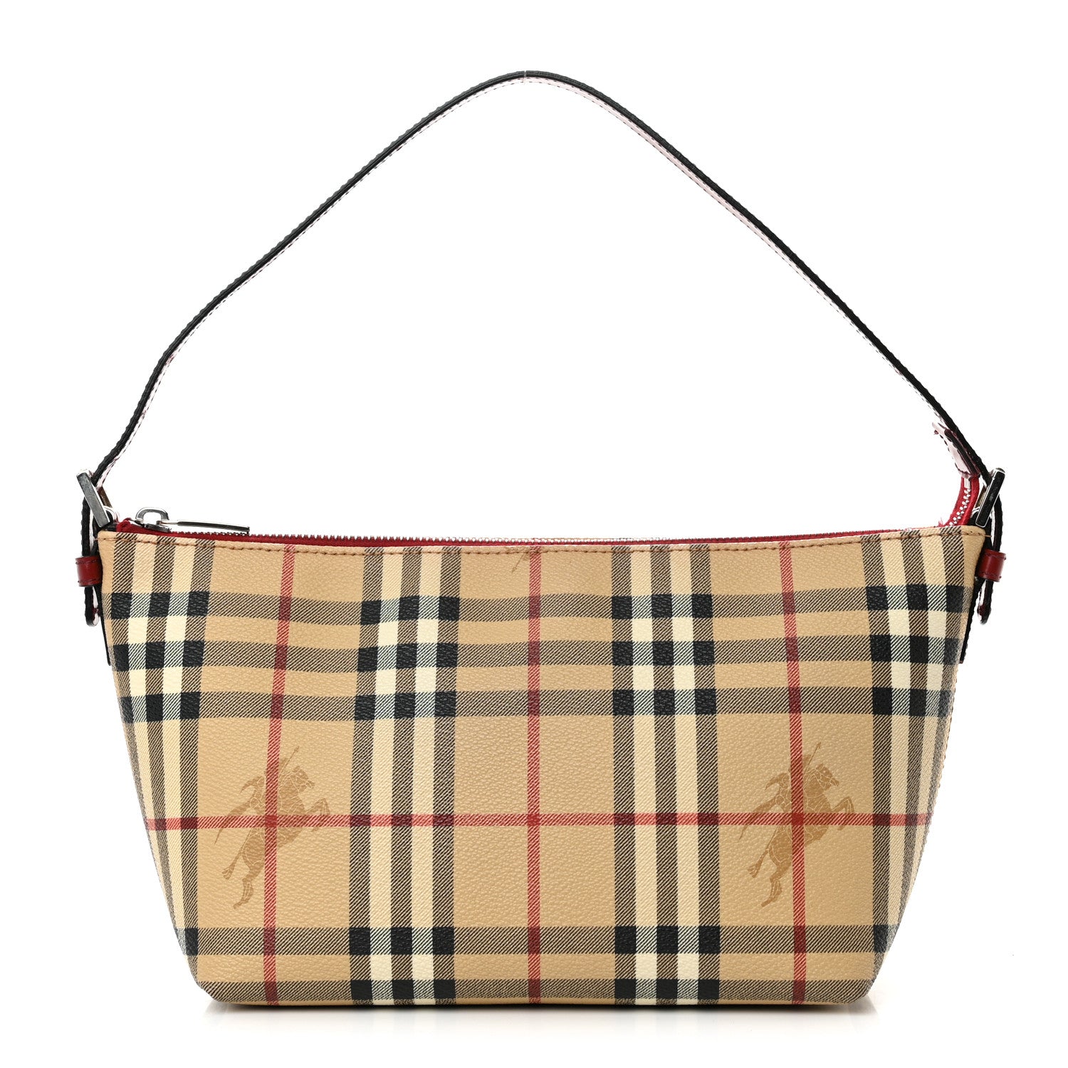 Burberry Haymarket Check Small Bag Red 1 of 11