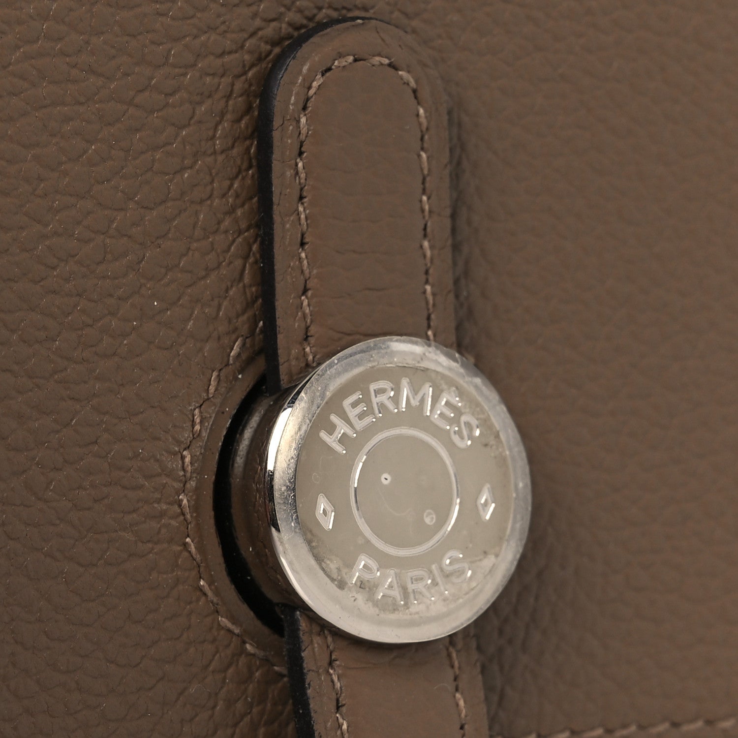 Hermes Togo Dogon Compact Wallet Etoupe 8 of 9