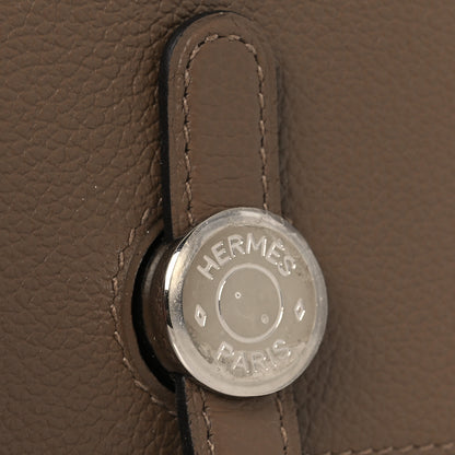 Hermes Togo Dogon Compact Wallet Etoupe 8 of 9