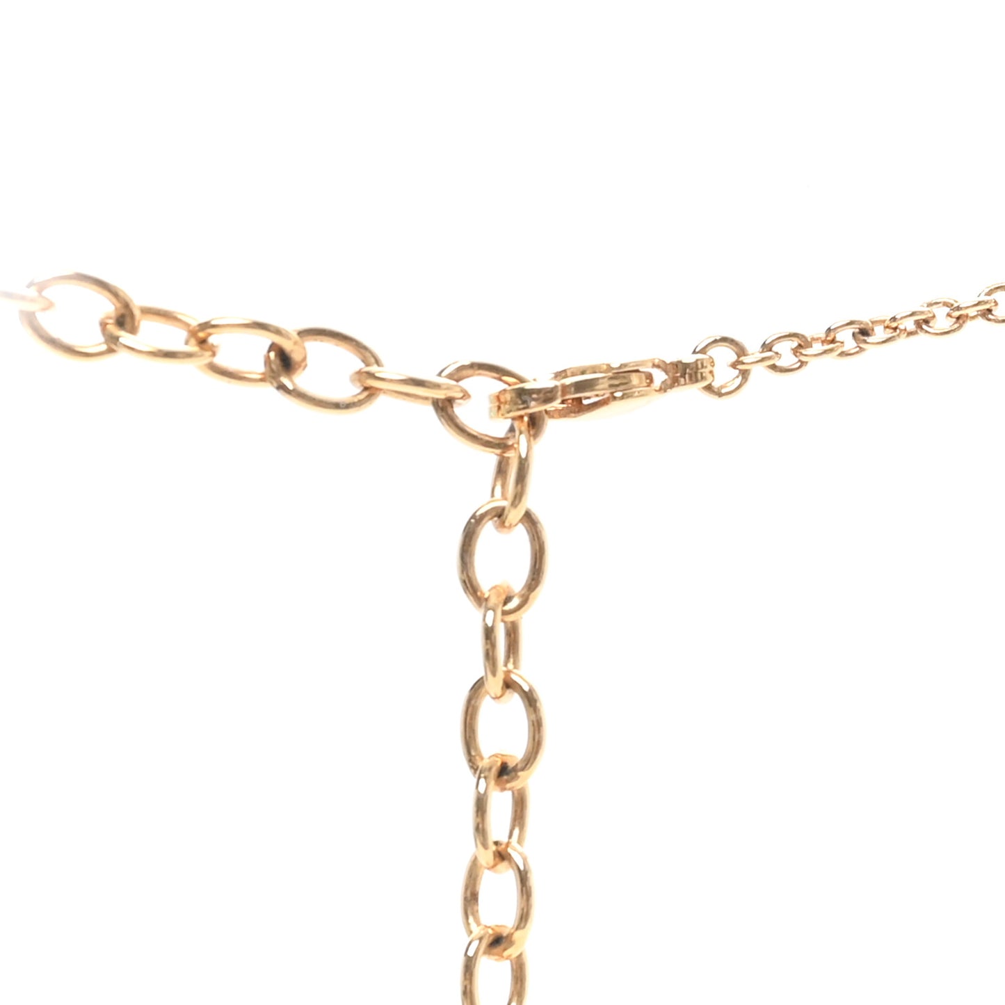 Metal L to V Necklace Gold Silver
