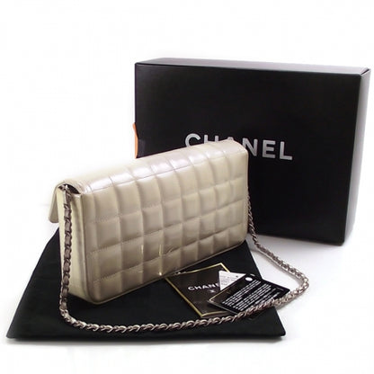 Chanel Patent Cube Classic E/W Medium Flap White 3 of 12