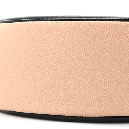 Chanel Caviar Quilted Round Filigree Crossbody Beige Black 9 of 10