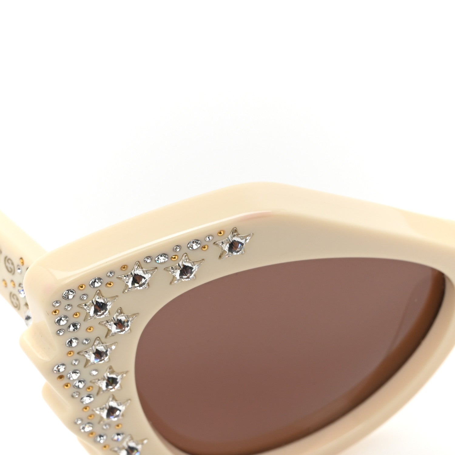 Gucci Acetate Crystal Sunglasses GG1095S Ivory 8 of 8