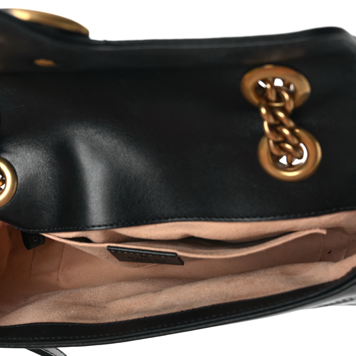 Gucci Calfskin Matelasse Mini GG Marmont Shoulder Bag Black 5 of 10