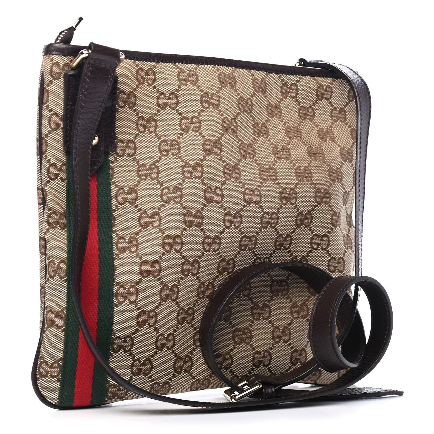 Gucci Monogram Web Jolicoeur Charms Messenger Dark Brown 2 of 4
