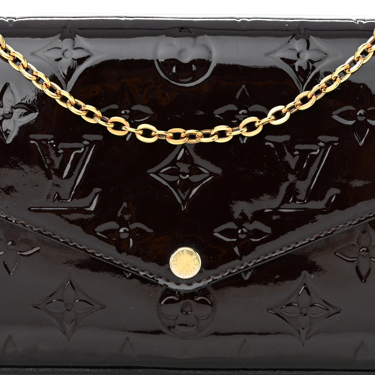 Vernis Pochette Felicie Chain Wallet Amarante