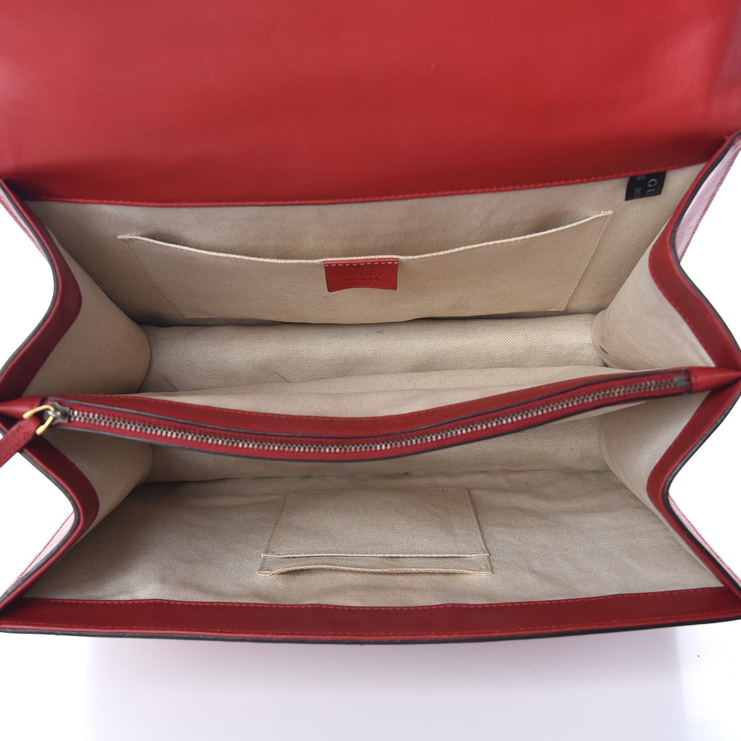 Moon Calfskin Web Large Dionysus Bamboo Top Handle Bag Hibiscus Red