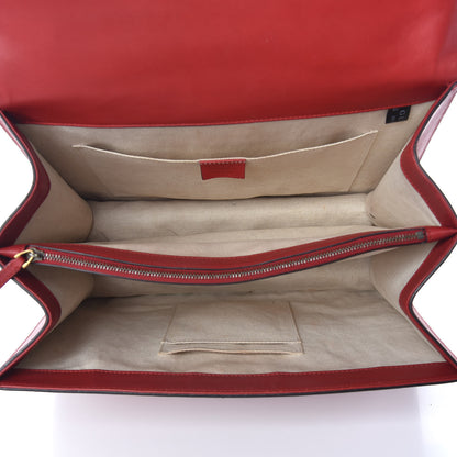 Gucci Moon Calfskin Web Large Dionysus Bamboo Top Handle Bag Hibiscus Red 7 of 13