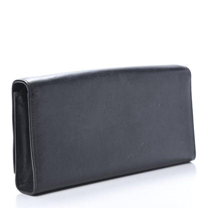 Saint Laurent Calfskin Rope Monogram Cassandre Clutch Black 3 of 14
