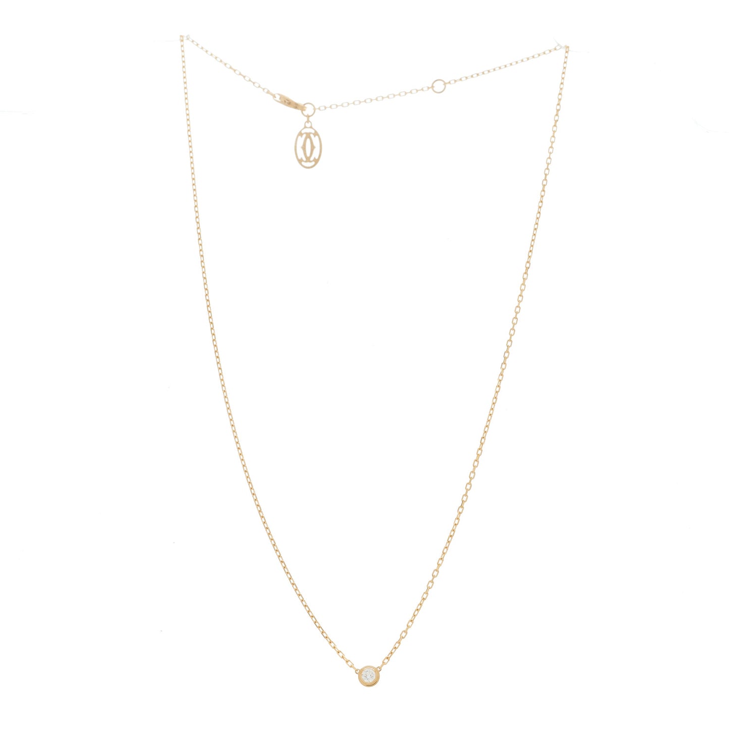 18K Yellow Gold Diamond SM D'Amour Pendant Necklace