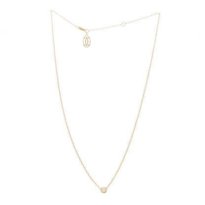 Cartier 18K Yellow Gold Diamond SM D'Amour Pendant Necklace 3 of 6