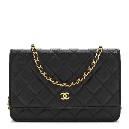 Chanel Caviar Quilted Wallet on Chain WOC Black 1 of 11
