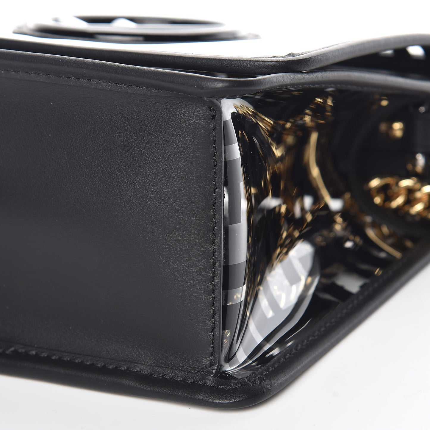 TPU FF Vitello Century F is Fendi Small Kan I Shoulder Bag Black