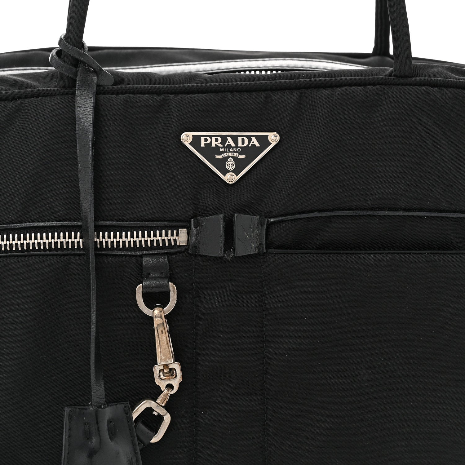 Prada Nylon Pocket Bowler Black 8 of 11