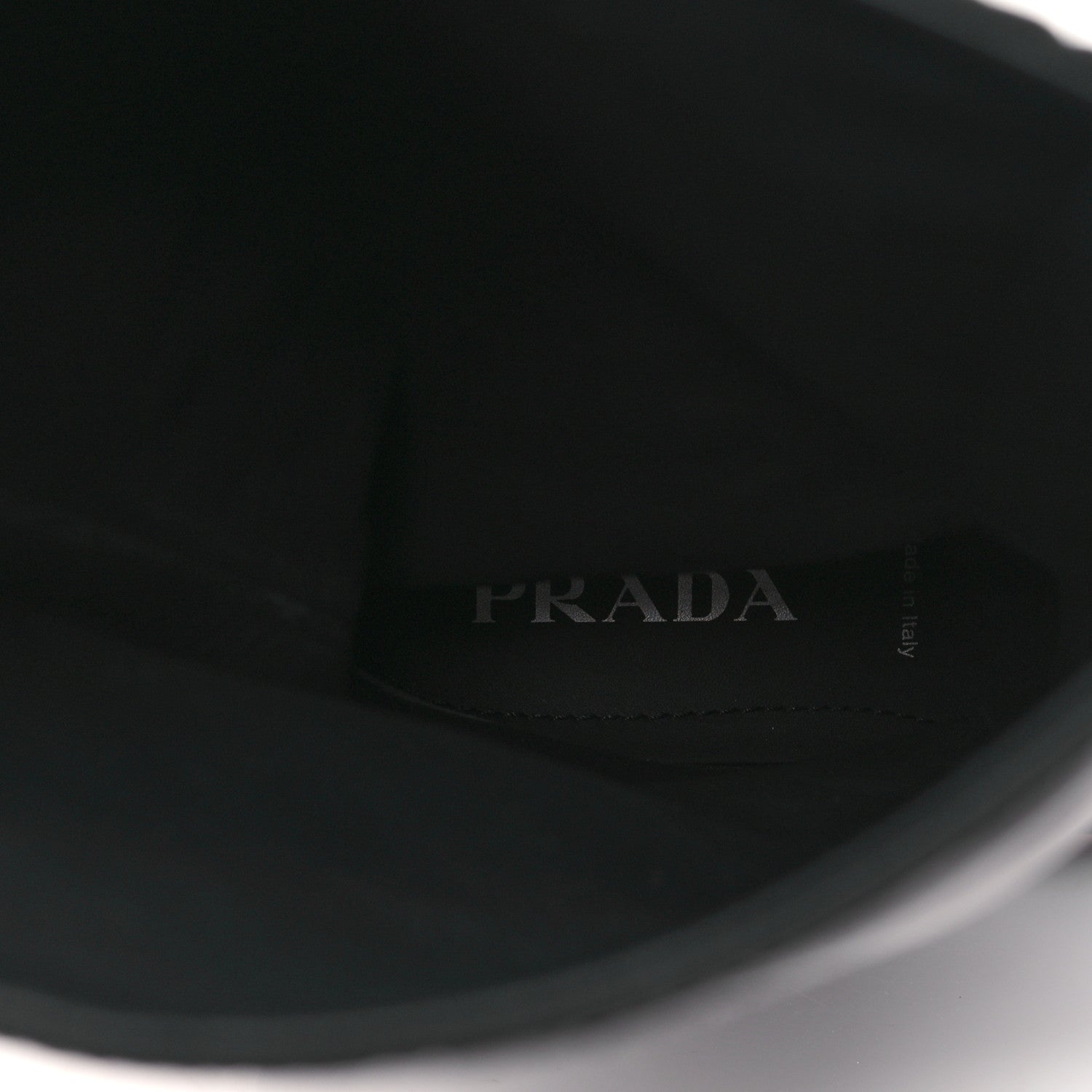 Prada Spazzolato Rois Re-Nylon Metal Triangle Logo Monolith Pouch Pocket 55mm Tall Boots 38 Black 7 of 9