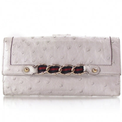 Gucci Ostrich Signature Chain Link Wallet 1 of 10