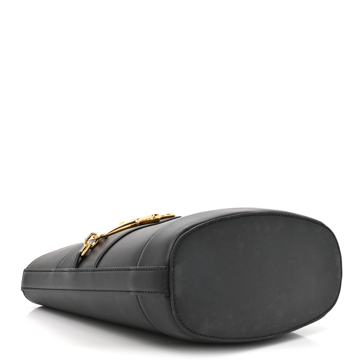 Gucci Arabella Calfskin Horsebit 73 Medium Bucket Bag Black 4 of 10