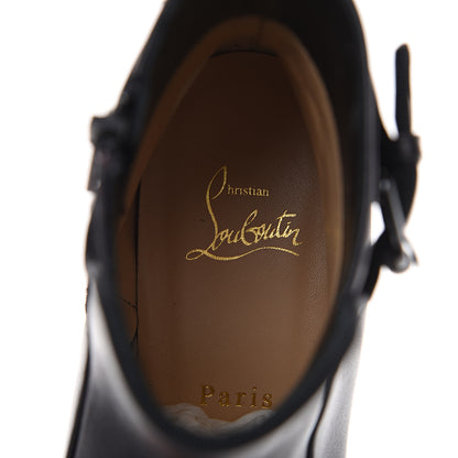Christian Louboutin Calfskin Ecritoir Flat Ankle Boots 39 Black 7 of 9