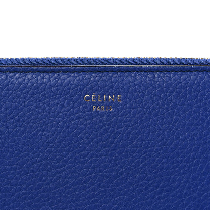 Celine Drummed Calfskin Large Zip Around Multifunction Wallet Indigo 6 of 10