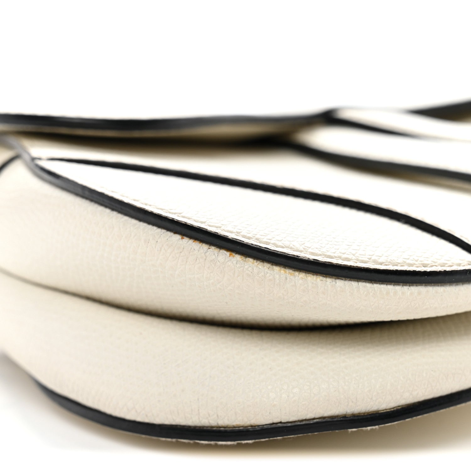Christian Dior Grained Calfskin Mini Saddle Bag White 9 of 12