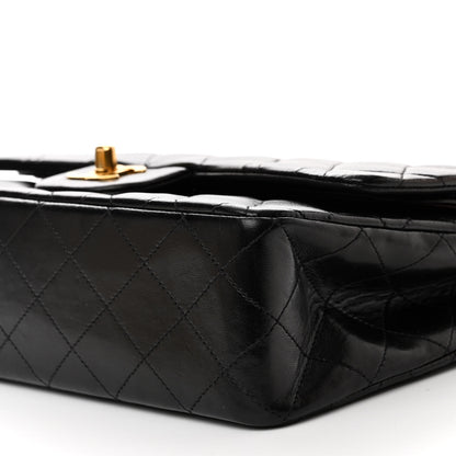 Chanel Lambskin Quilted Medium Double Flap Black 11 of 14