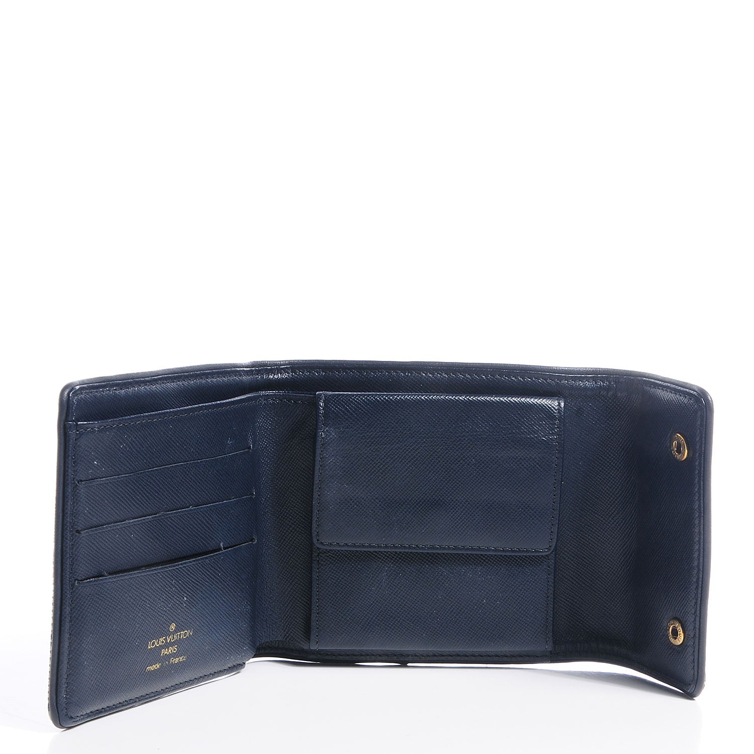 Louis Vuitton Mini Monogram Compact Wallet Blue 6 of 8