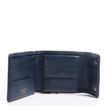 Louis Vuitton Mini Monogram Compact Wallet Blue 6 of 8