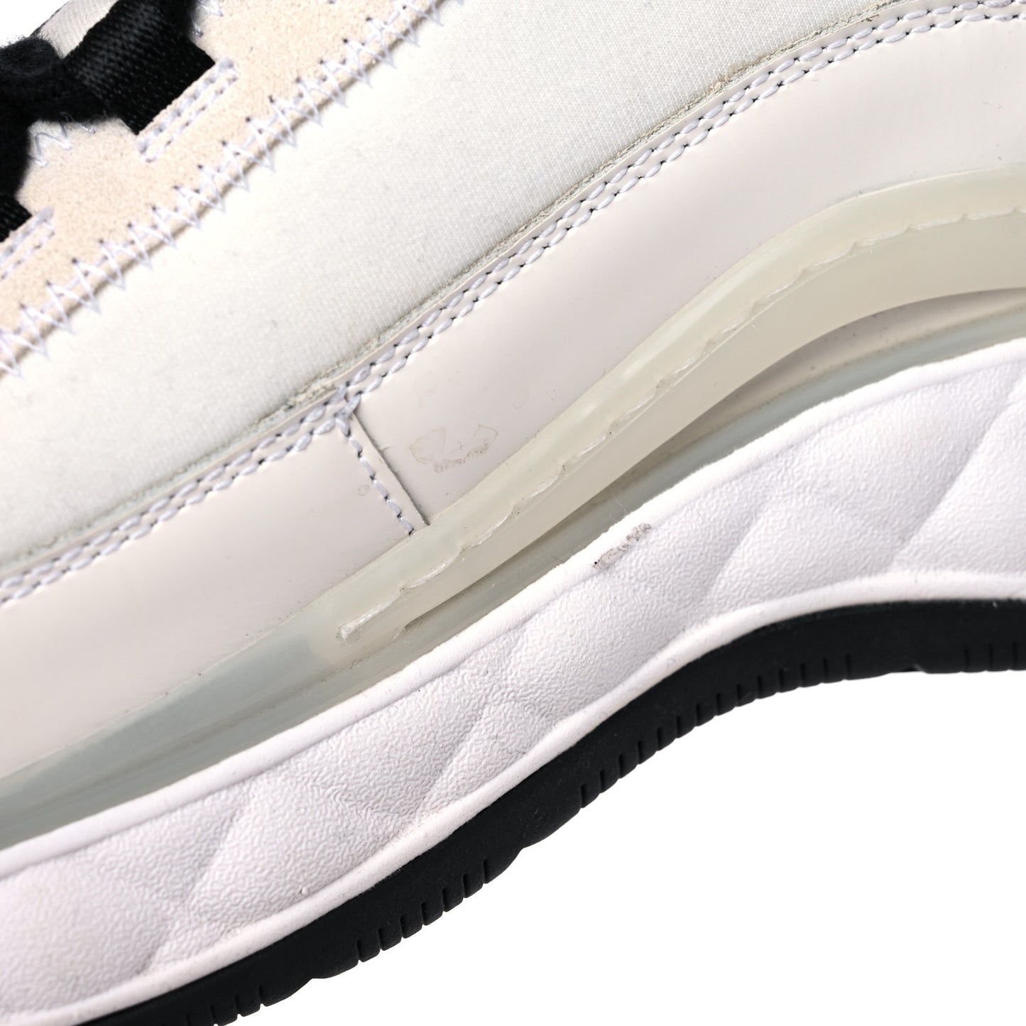 Velvet Calfskin Mixed Fibers CC Sneakers 39.5 Ivory Black