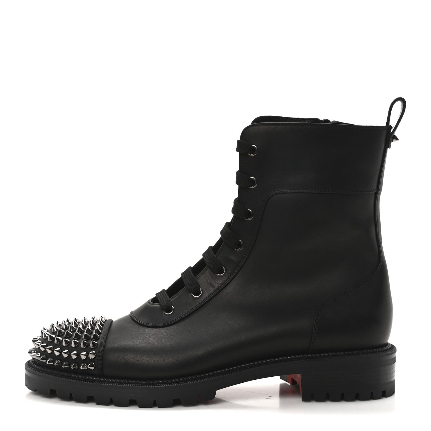 Calfskin Spikes TS Croc Flat Boots 42 Black