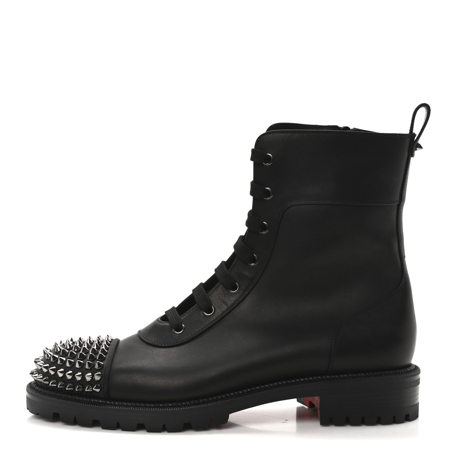 Christian Louboutin Calfskin Spikes TS Croc Flat Boots 42 Black 1 of 9