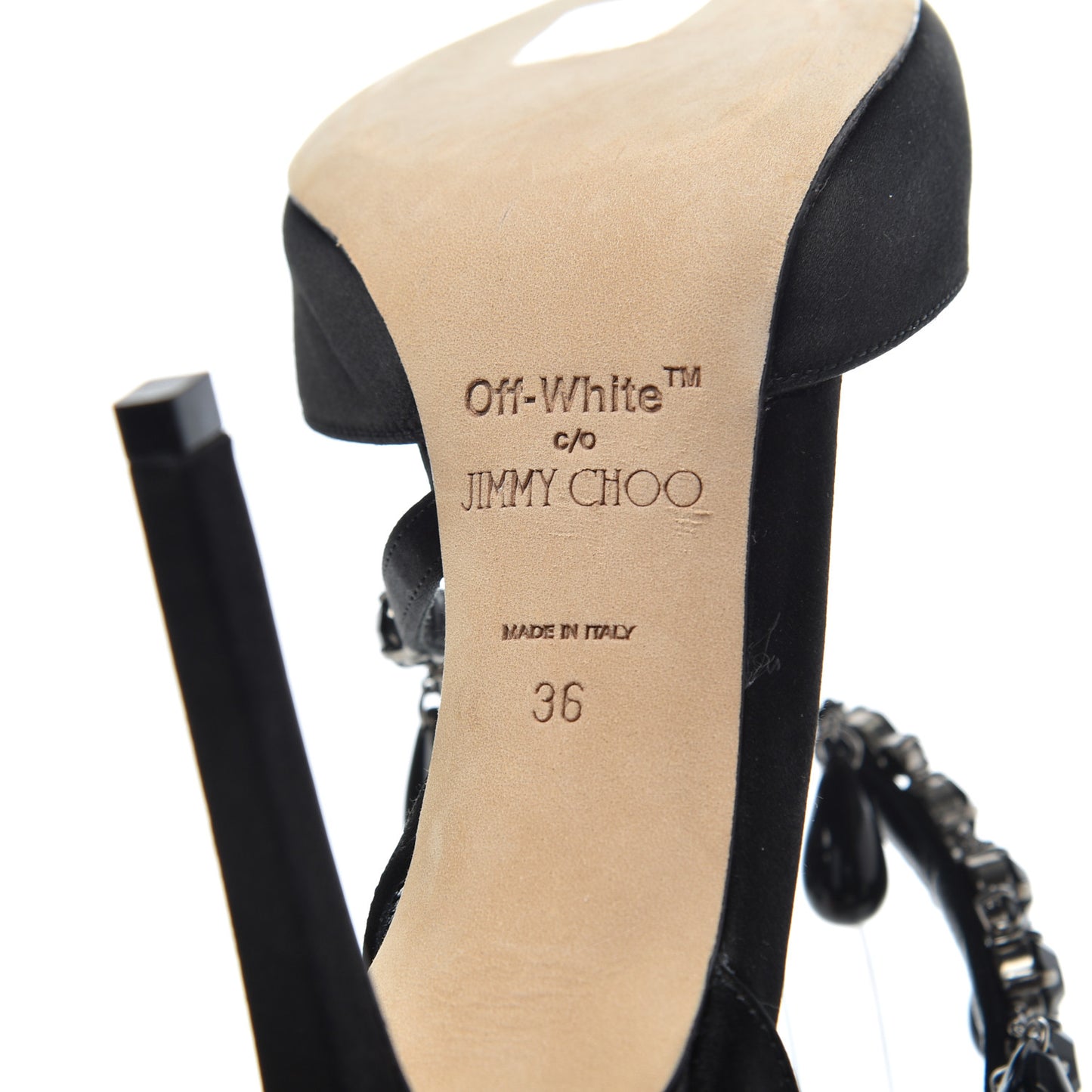 x OFF-WHITE Satin Victoria 100 Pumps 36 Black