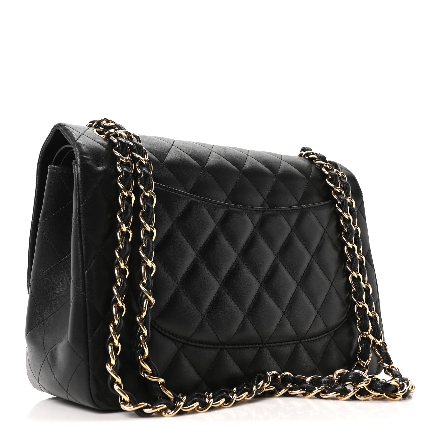 Chanel Lambskin Quilted Jumbo Double Flap Black 3 of 11