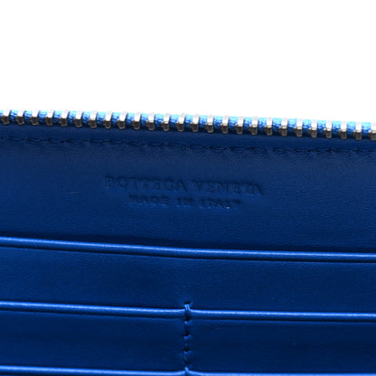 Bottega Veneta Nappa Intrecciato Zip Around Wallet Cobalt 6 of 6