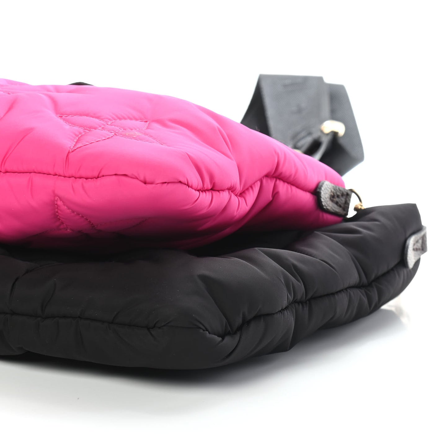 Econyl Monogram Pillow Maxi Multi Pochette Accessories Black Fuchsia