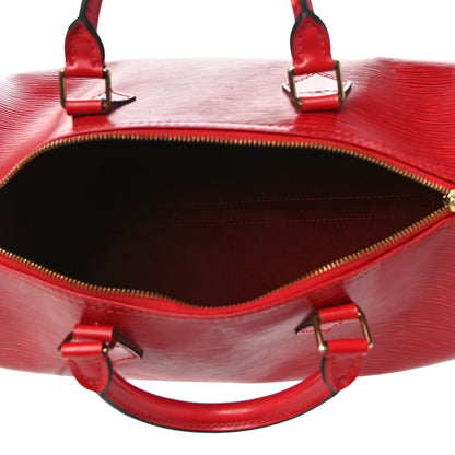 Louis Vuitton Epi Speedy 30 Castillan Red 5 of 12