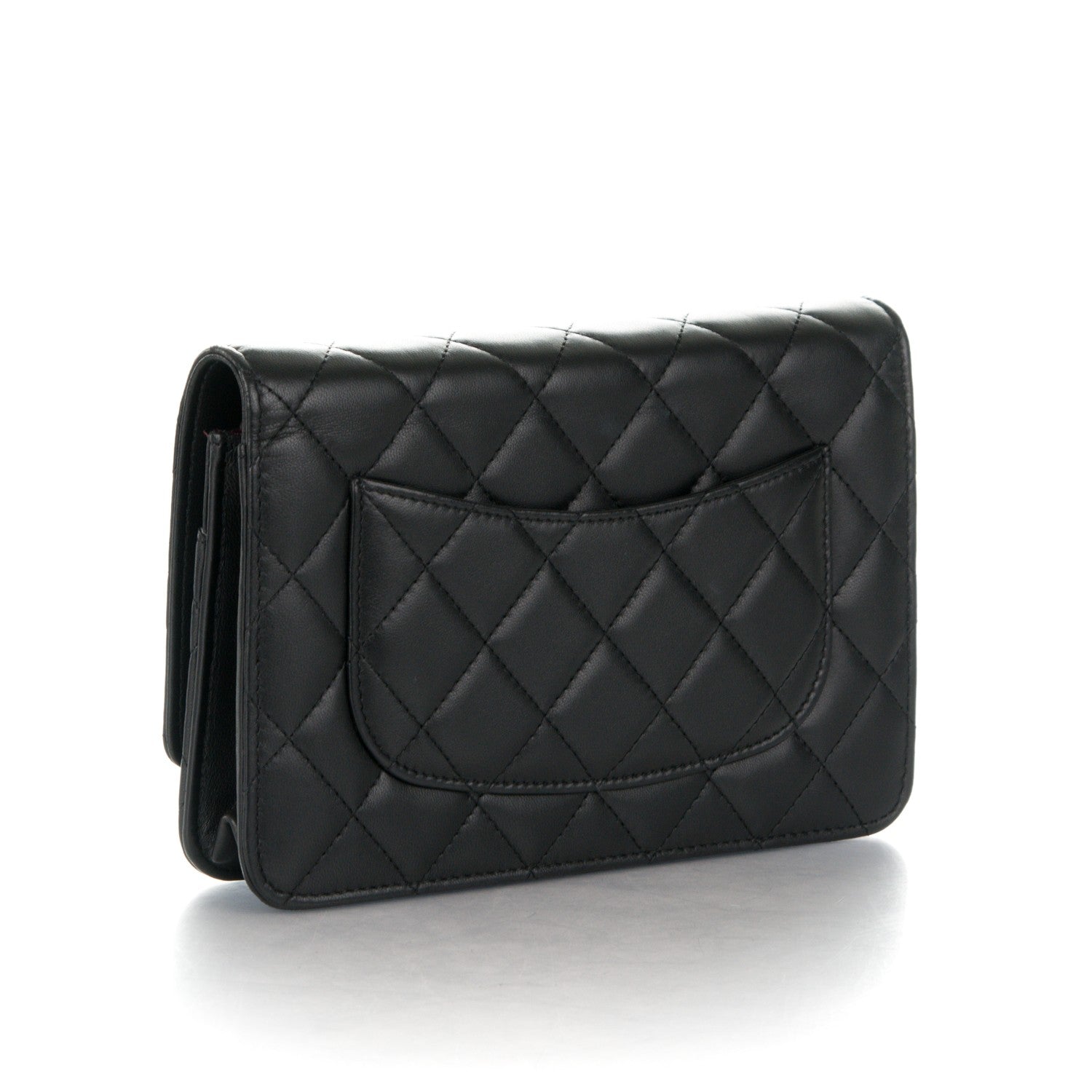 Chanel Lambskin Quilted Wallet On Chain WOC Black 3 of 8