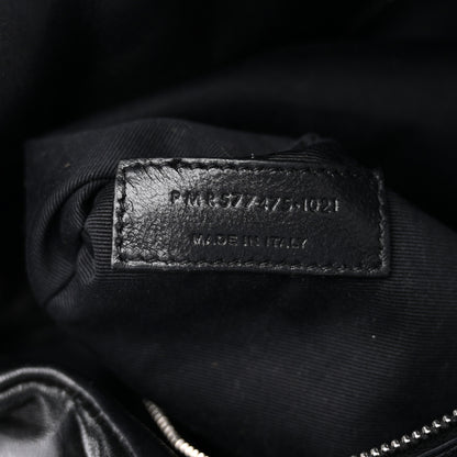 Saint Laurent Lambskin Quilted Medium Loulou Puffer Monogram Chain Satchel Black 7 of 13