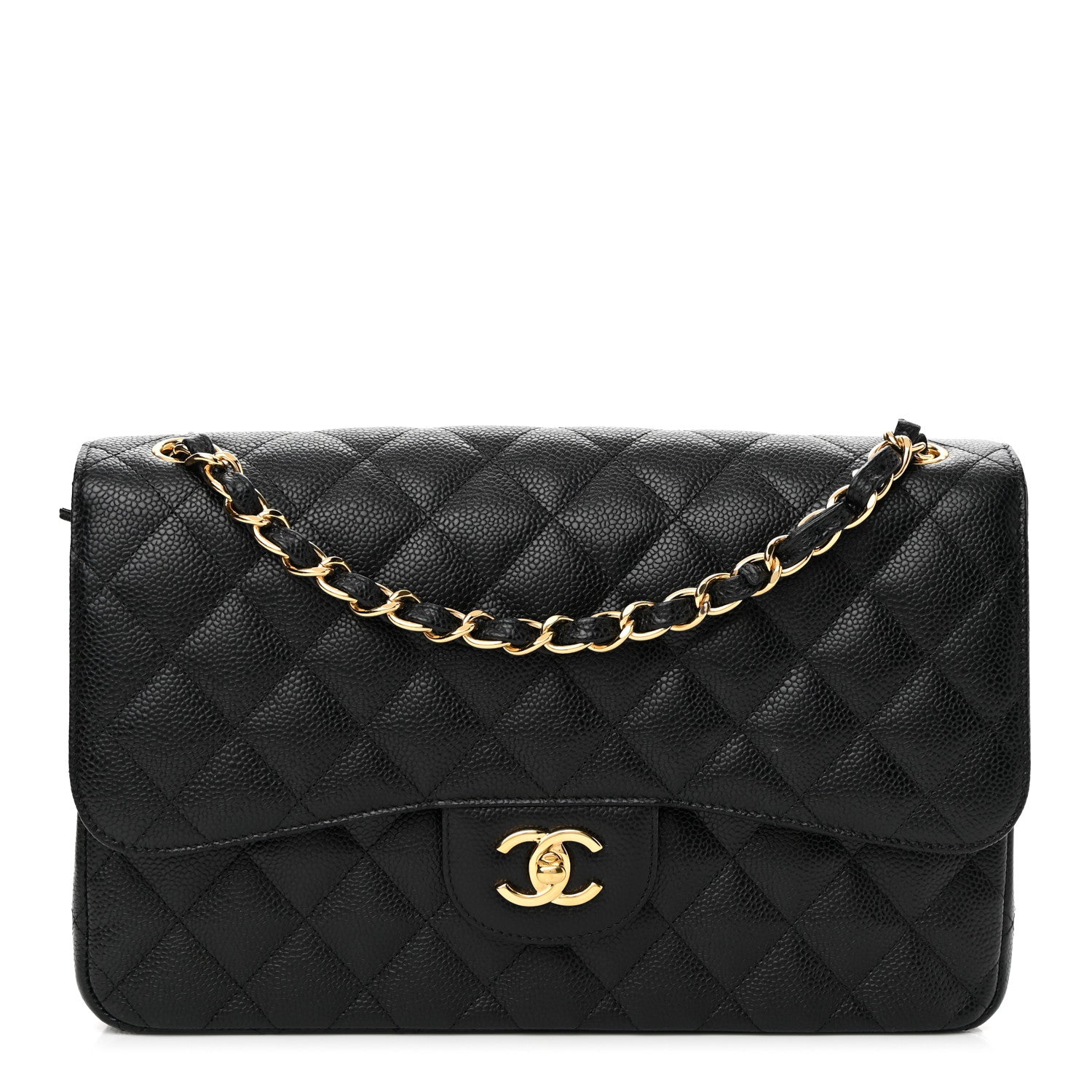 Chanel Caviar Quilted Jumbo Double Flap Black 1 of 10