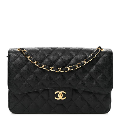Chanel Caviar Quilted Jumbo Double Flap Black 1 of 10