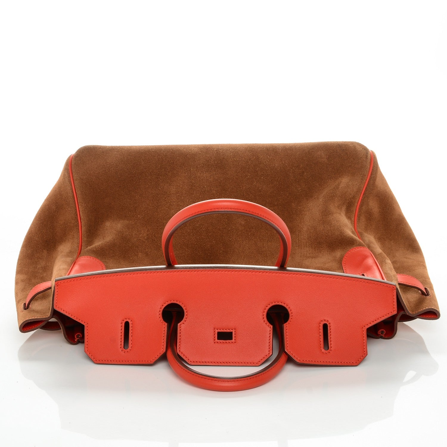 Hermes Veau Doblis Swift Grizzly Birkin 35 Chamois Capucine 27 of 29