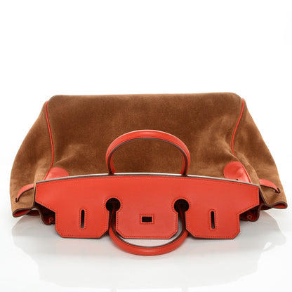 Hermes Veau Doblis Swift Grizzly Birkin 35 Chamois Capucine 27 of 29