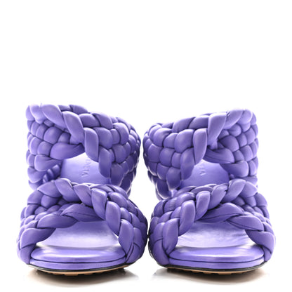 Bottega Veneta Nappa Twisted Padded Intrecciato Curve Slide Sandals 36 Purple 2 of 7