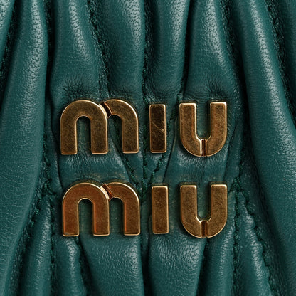 Miu Miu Nappa Matelasse Mini Wander Hobo Green 11 of 12