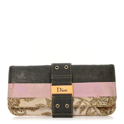 Christian Dior Satin Street Chic Opera Clutch Multicolor 1 of 7